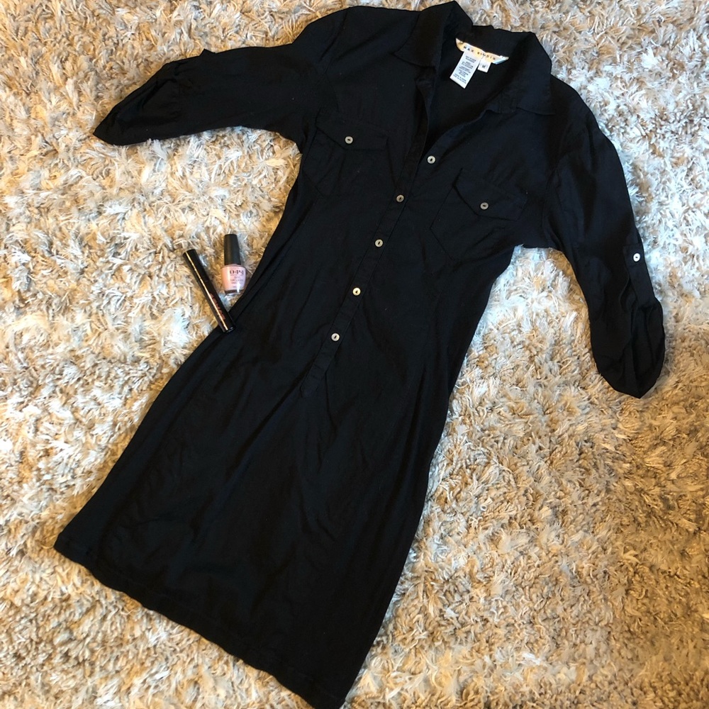 Black Button-Up Dress